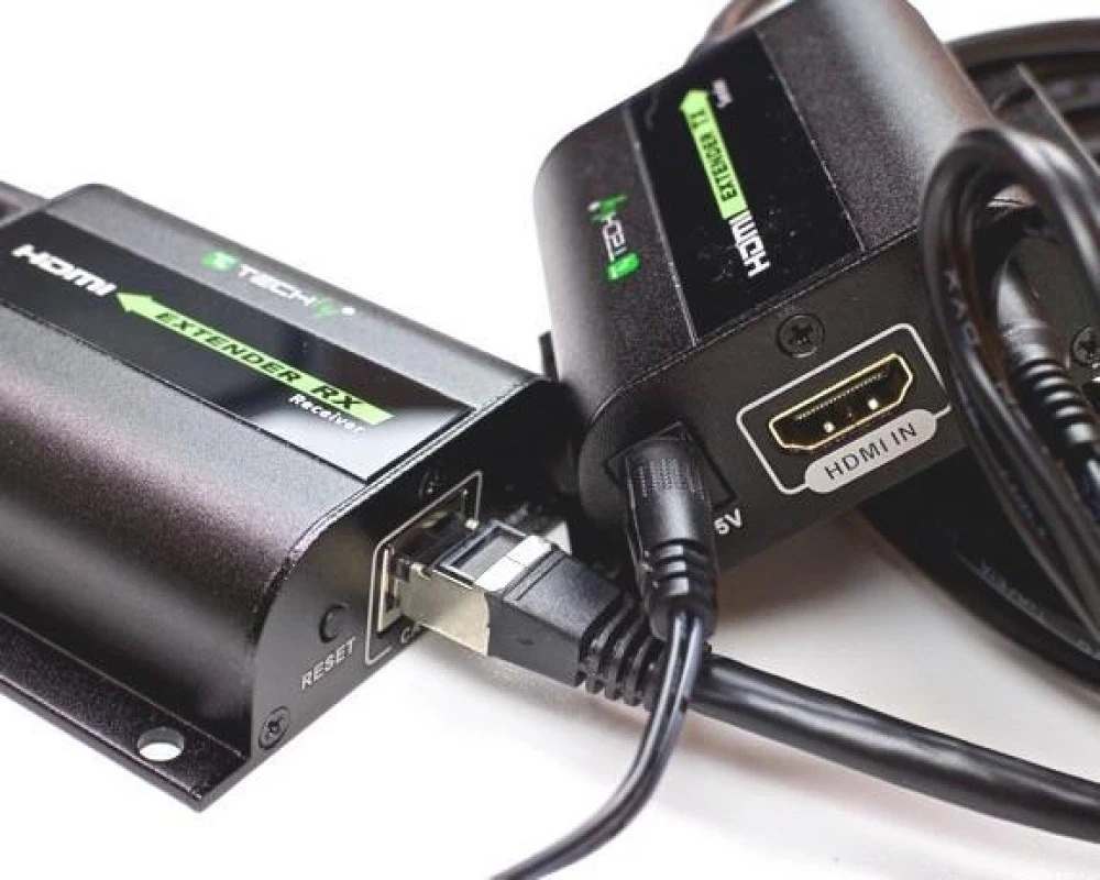 Podaljševalnik HDMI preko kabla Cat.6, do 60 m - Techly