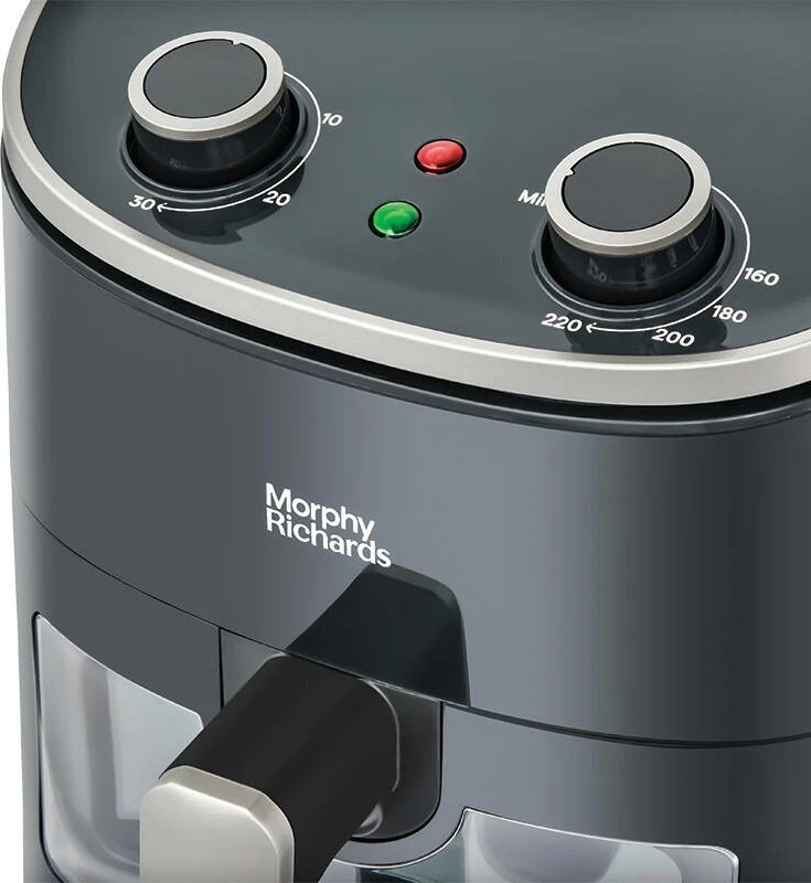 Cvrtnik brez maščobe Morphy Richards 480007, s poglednim okencem, črn