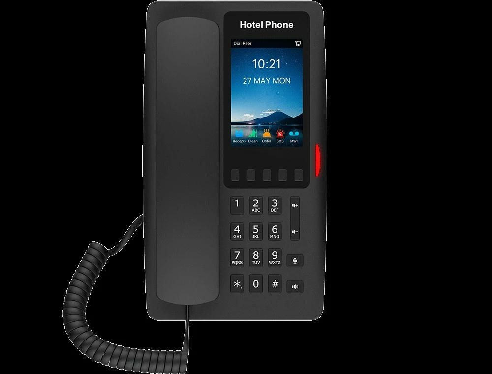 VoIP telefon za hotele Fanvil H6W, črn