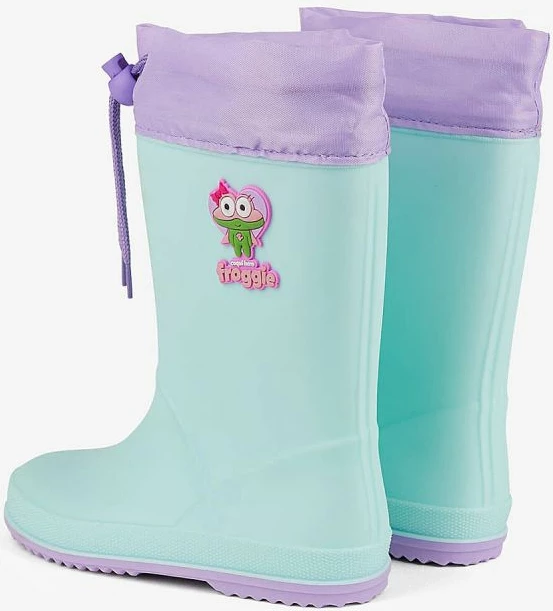 Otroške škornji Coqui, vijolično in zeleno