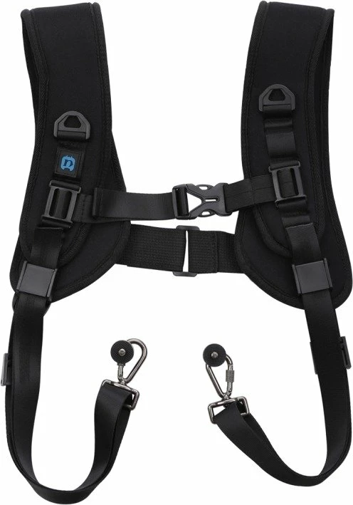 Dvojni pas za ramo Puluz PU6002 za kamere, črn