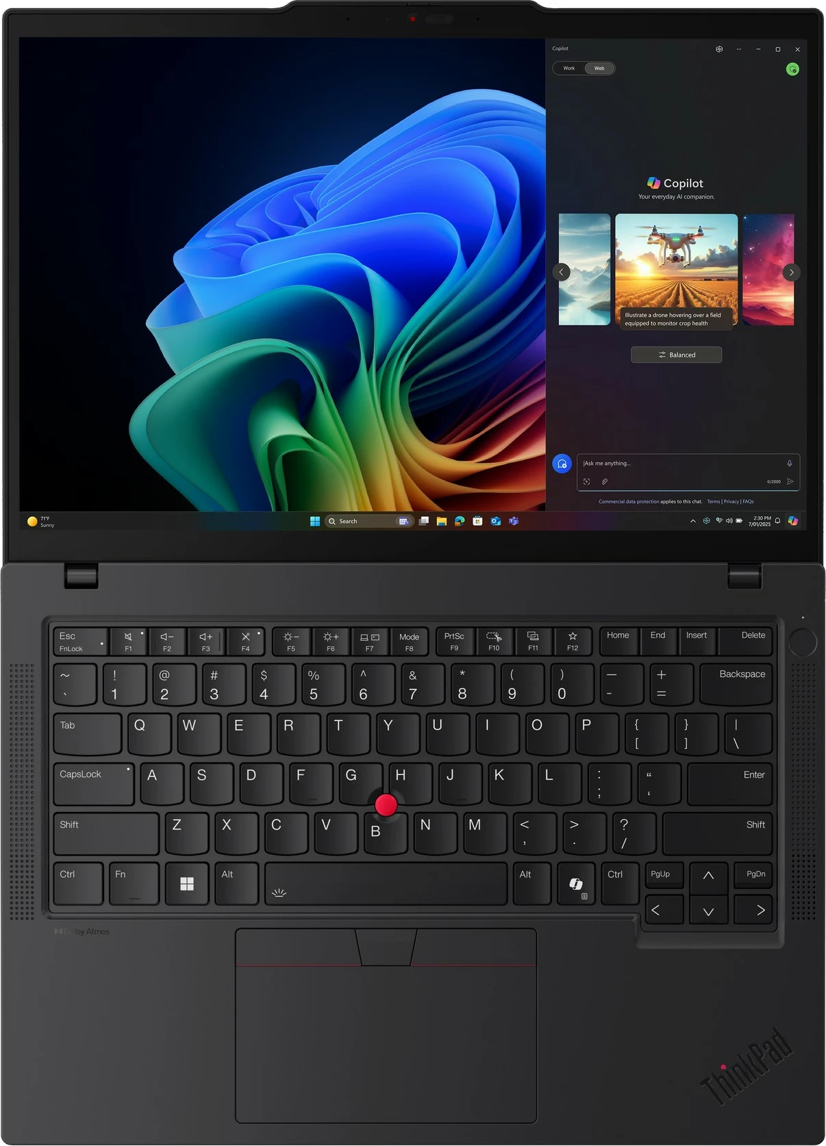 Prenosnik ThinkPad T14 G6, Lenovo, AMD Ryzen AI 5 340, 32GB RAM, 1TB SSD, 14" črn