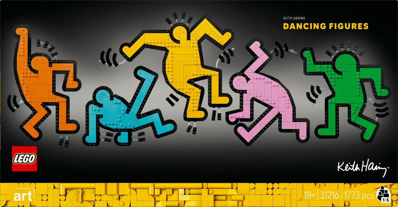Umetni set LEGO Art Keith Haring Dancing Figures, 31216, 1.773 kosov, večbarven