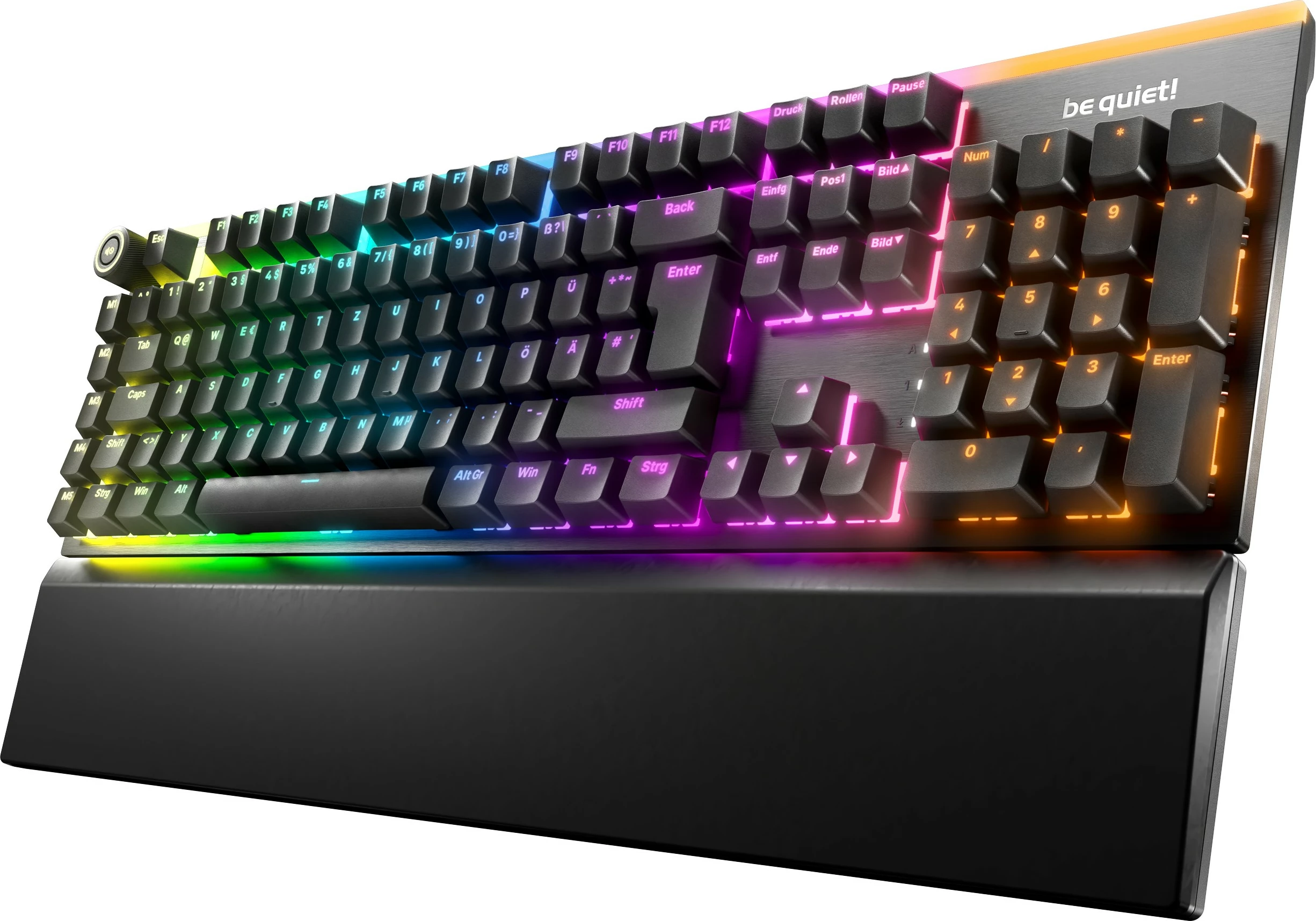 Gaming tipkovnica Light Mount Silent Tactile, USB, RGB, nemška postavitev (DE), be quiet!