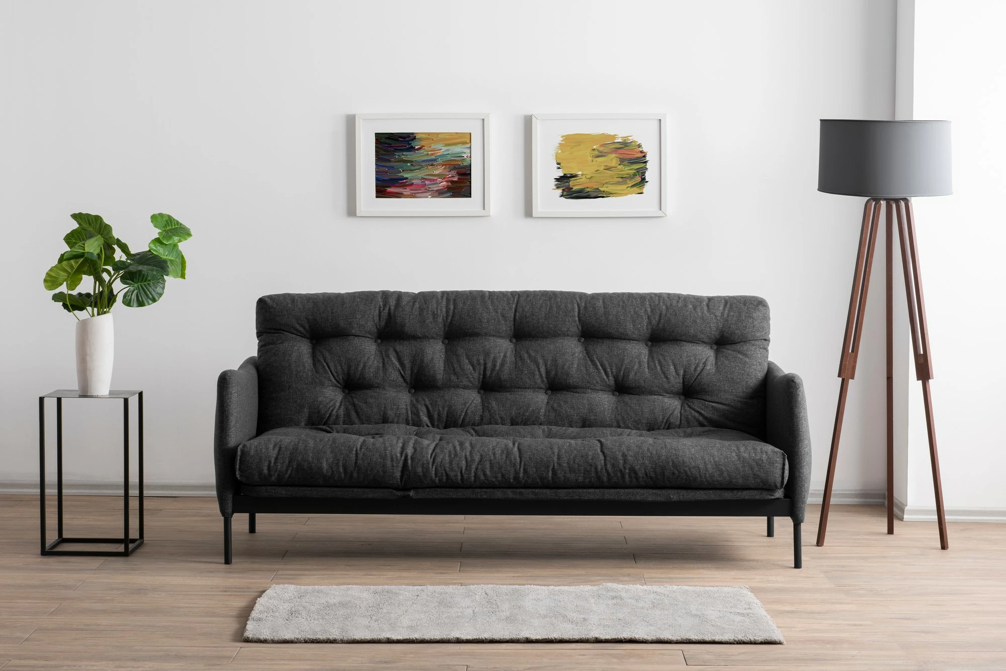 3-sedežni raztegljiv kavč Atelier del Sofa, temno siv