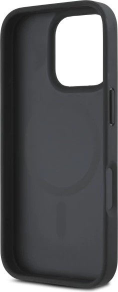 Ovitek za telefon DKNY Repeat Pattern Stack Logo MagSafe za iPhone 16 Pro Max, črn