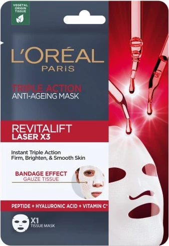 Maska za obraz proti gubam Revitalift Laser X3, L'Oreal Paris, 28 g