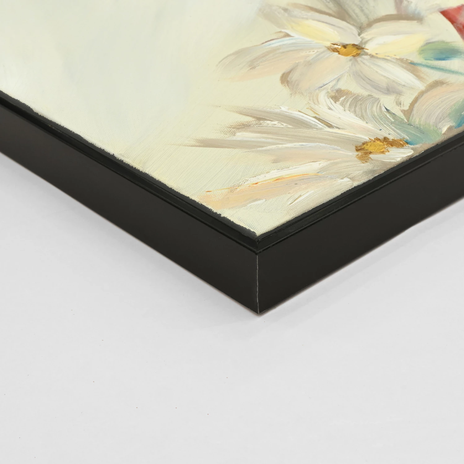 Stenska slika FH4564 črni PS okvir-natisnjeno platno obraz ženske s perjem 82x4,5x122Hcm