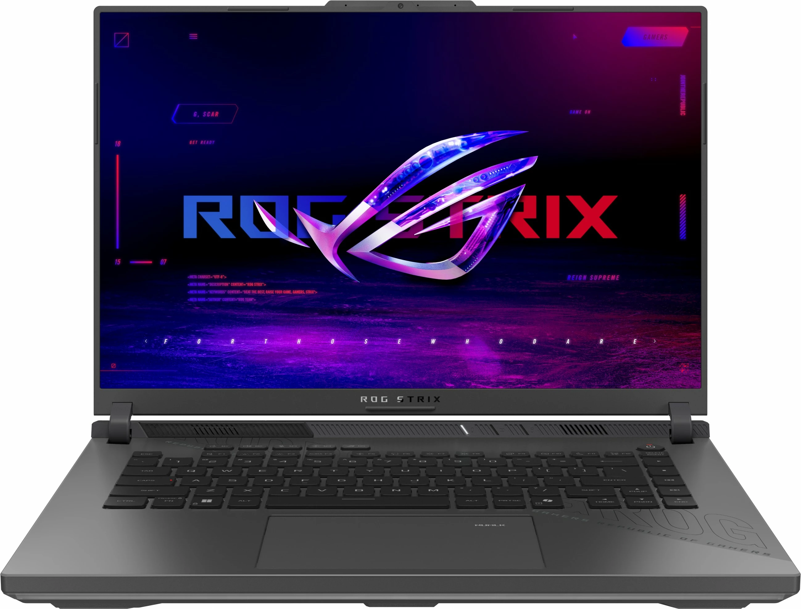Gaming prenosnik ASUS ROG Strix G16 G614FM-RV027W, R9-9955HX, RTX5060, 16 GB RAM pomnilnik, 1 TB SSD, siv