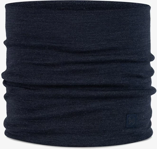 Večfunkcijski šal iz težke merino volne, indigo, Buff