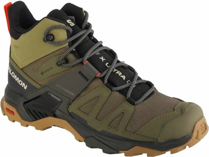 Treking čevlji X Ultra 4 Mid GTX, Salomon, zeleni