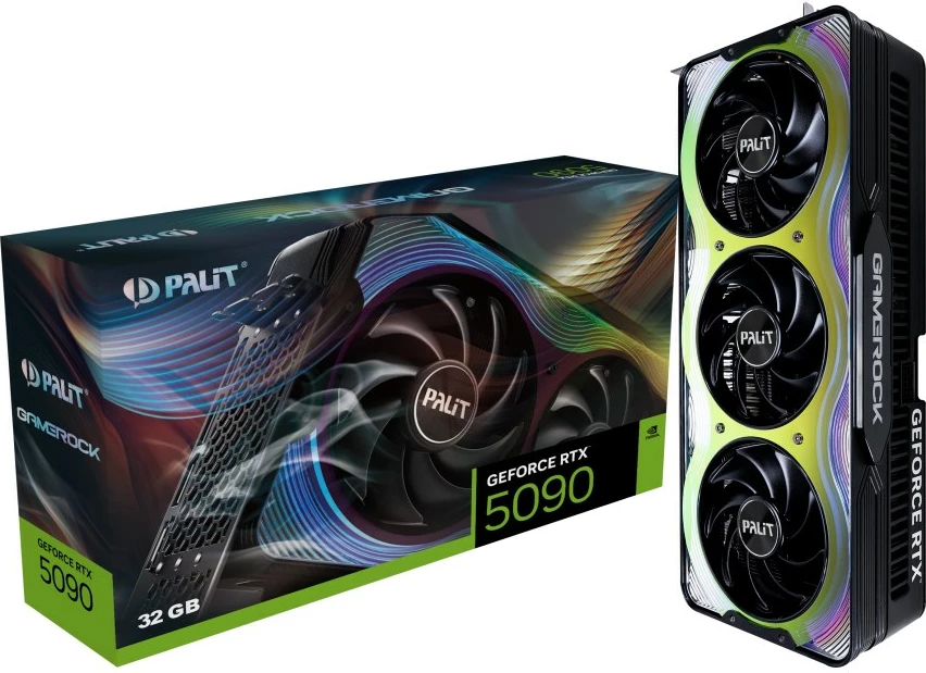 Grafična kartica Palit GeForce RTX 5090 GameRock, 32 GB GDDR7, črna