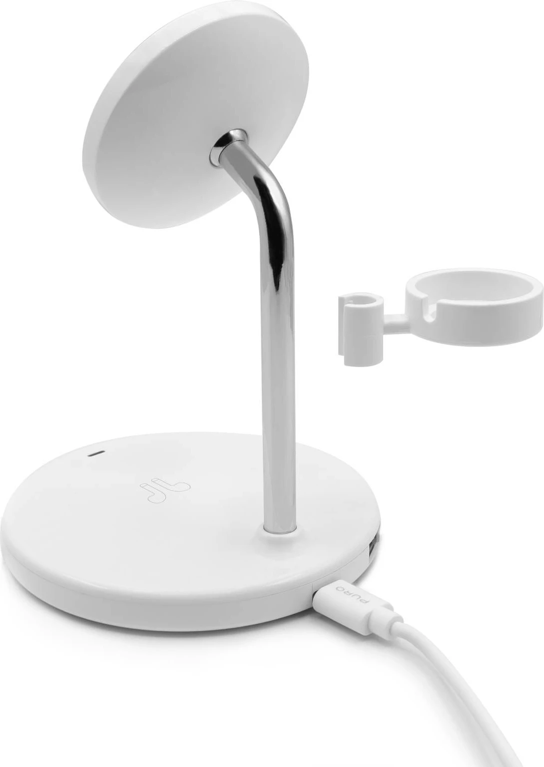 Brezžični polnilec 3-v-1 Mag Station Puro MagSafe, 15 W, bel