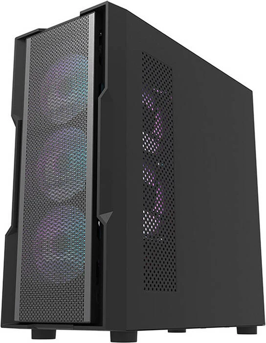 Računalniško ohišje Darkflash DK431 Mesh, Mid Tower, 4 ventilatorji ARGB, E-ATX/ATX/M-ATX, črno