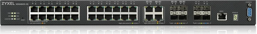 Stikalo Zyxel XGS4600-32, 24 Gigabit vrat, 4 SFP+, L3, za montažo v rack, črno