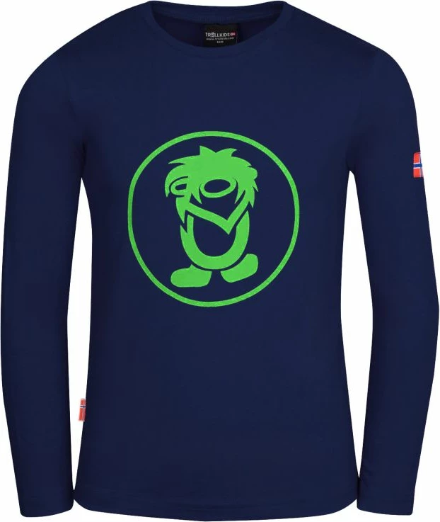 Majica z dolgimi rokavi za otroke Trollkids, modra