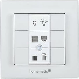 Stenska daljinska upravljalka HomeMatic IP HMIP-WRC6, 869,525 MHz, bela