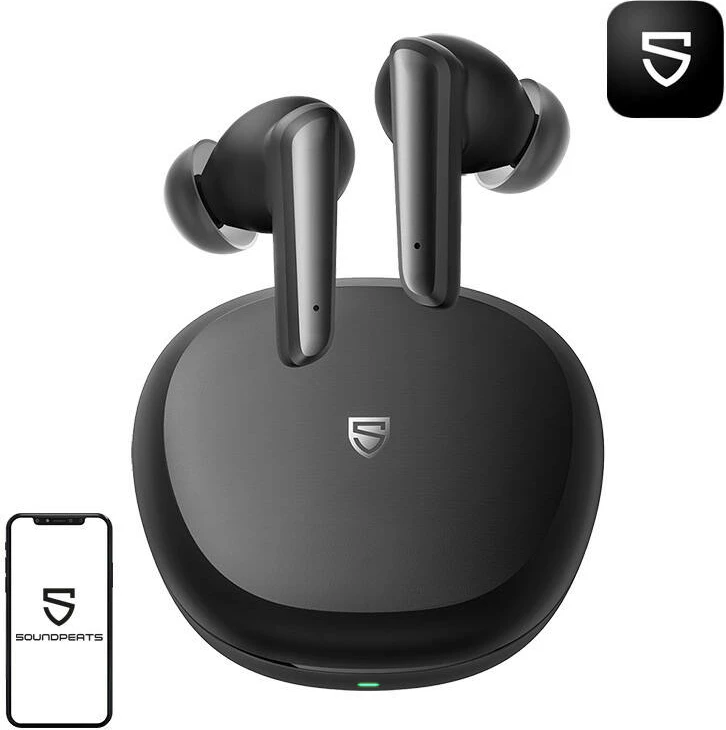 Slušalke TWS Soundpeats Life Lite, Bluetooth 5.3, mikrofon, igralni način, črne