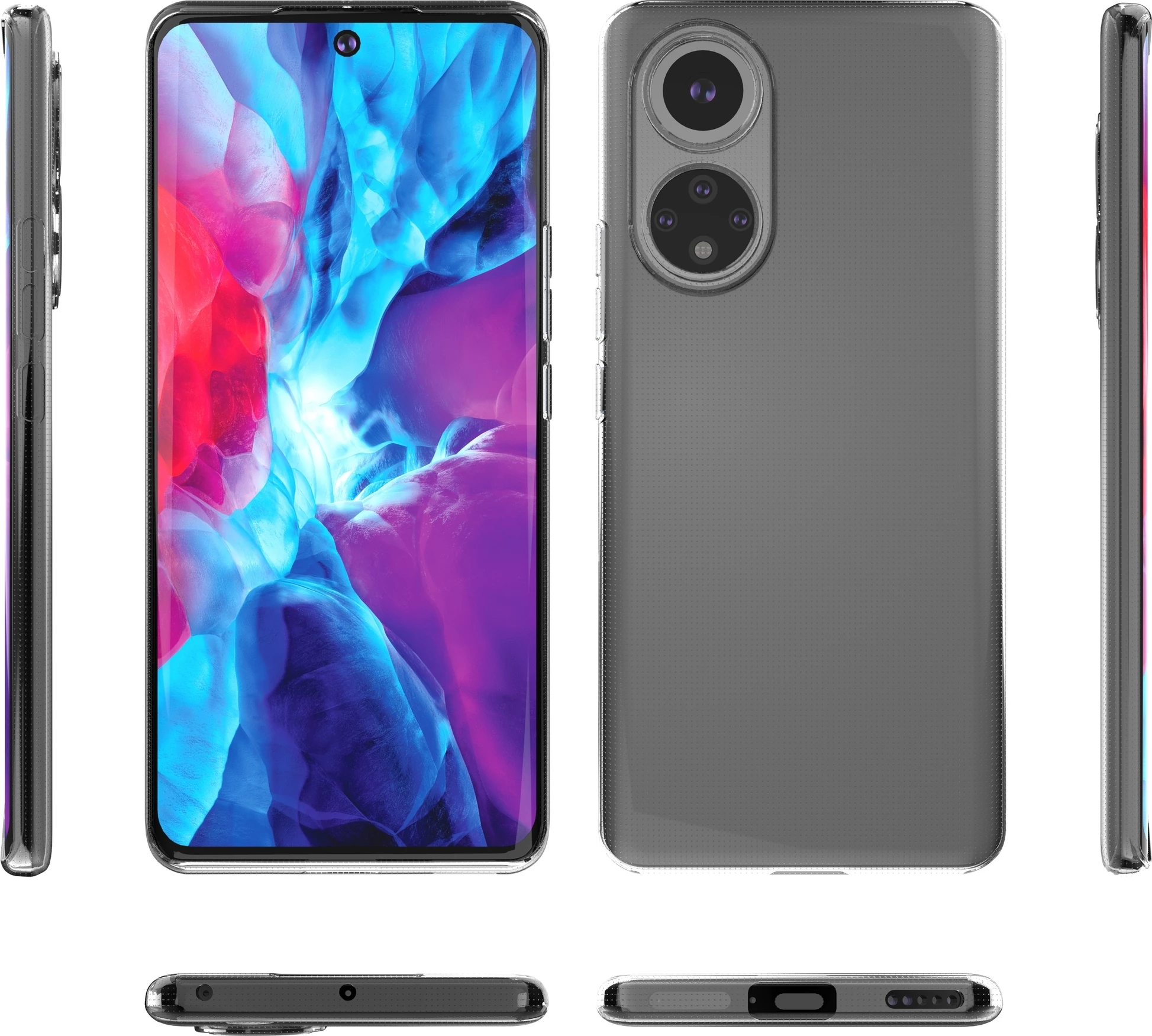 Prozoren ovitek Hurtel Ultra Clear 0,5 mm za Honor 50 SE, Transparenten