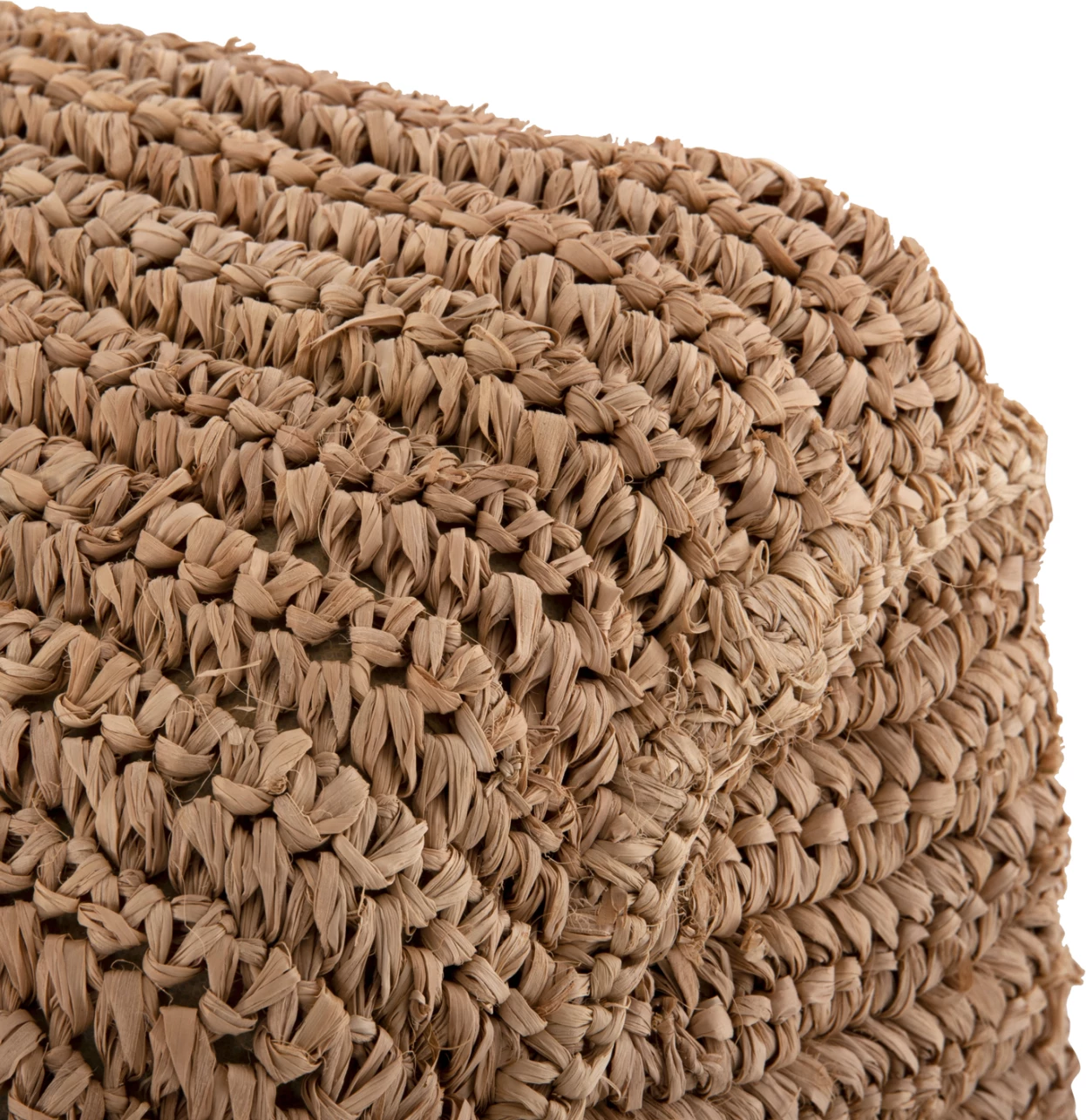 Pouf ležalnik BIBLOC iz okvirja iz tikovine in oblazinjenja iz vodnega hijacinta 84x118x73H cm