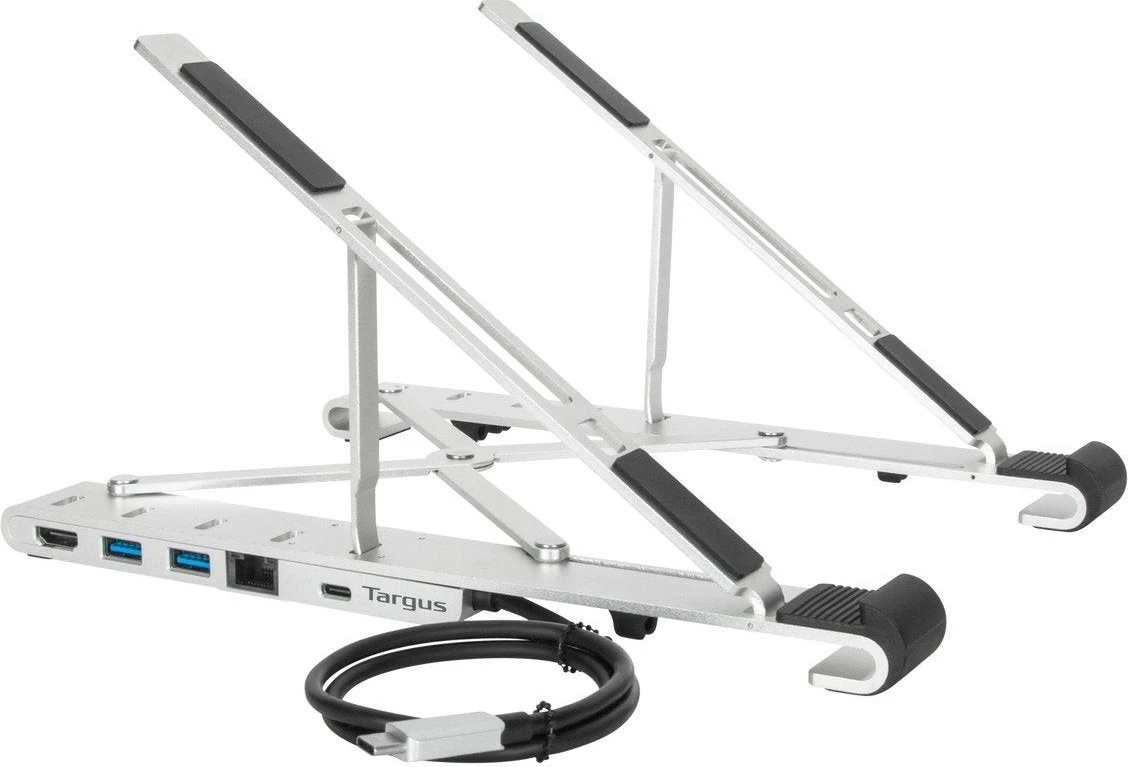 Prenosna stojala in dok Targus D Portable Stand and Dock, USB-C, 15,6 inch, srebrna