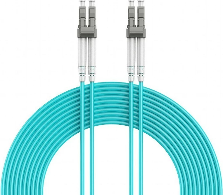 Optični kabel, multimodni duplex, 10 m, turkizen, Gembird CFO-MDOM4-LC/LC-10M