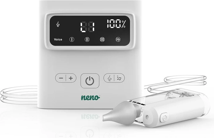 Električni sesalnik za nos za dojenčke Grasso, bel, s 3 nastavki