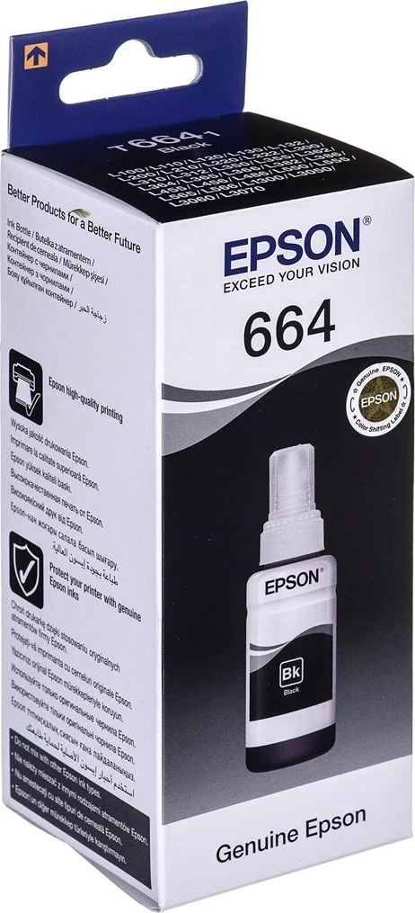 Barva za tiskalnik Epson T6641, 70 ml, črna