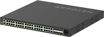 Upravljalni switch NETGEAR GSM4248PX-100EUS, 48 priključkov Gigabit, PoE+, 8 SFP+, za rack, črn