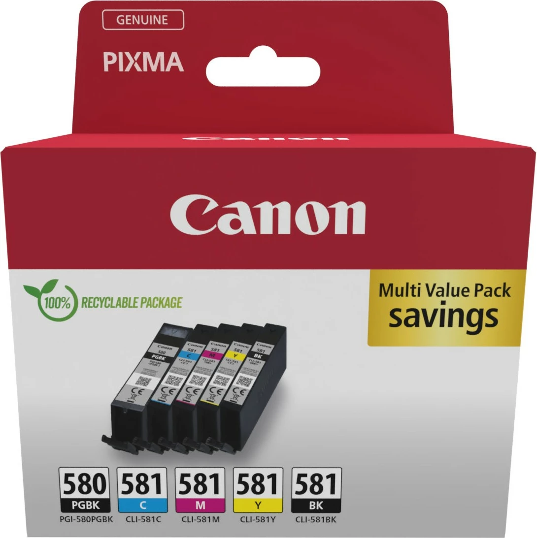 Tonerji Canon 2078C008, paketni komplet 5 kosov, črn, cijan, magenta, rumen