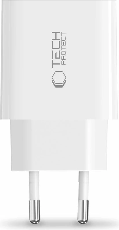 Hitri USB-C polnilec 20W, Tech-Protect NC20W, bel
