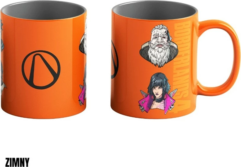 Keramična skodelica Borderlands 4 Good Loot, 450 ml, oranžna