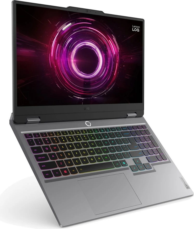 Zmogljiv gaming prenosnik 15,6" FHD IPS 144 Hz, Ryzen 5, 16 GB RAM, 512 GB SSD, RTX 5050, Luna Grey — Lenovo LOQ 15AHP10