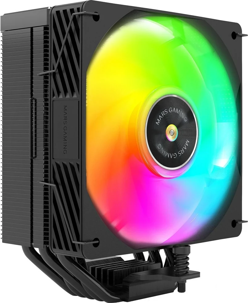 Zračno hlajenje procesorja TACENS Mars Gaming MCPUX5ARGB, 12 cm, RGB, črno