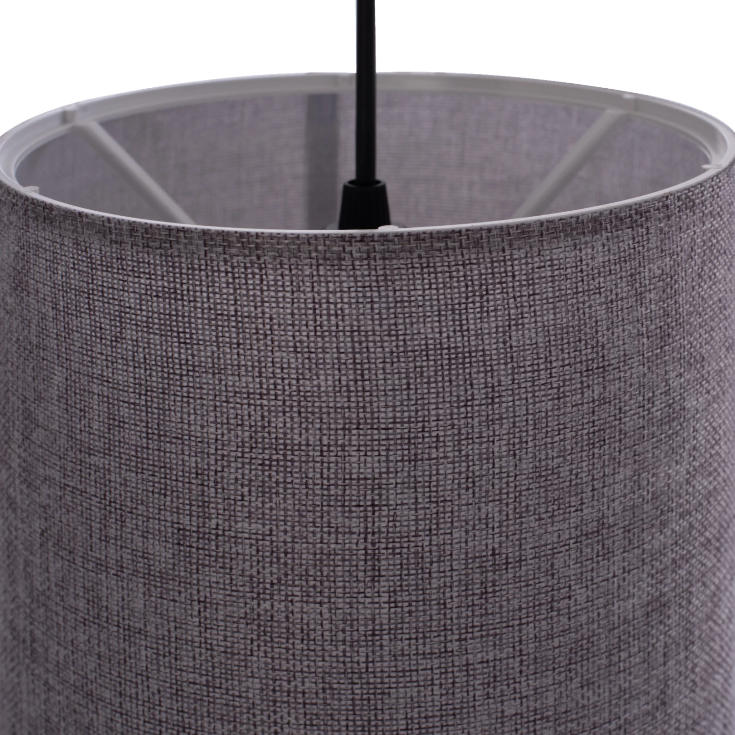 Viseča stropna svetilka FH7623.03 siva tkaninska senčnica D19x70 cm