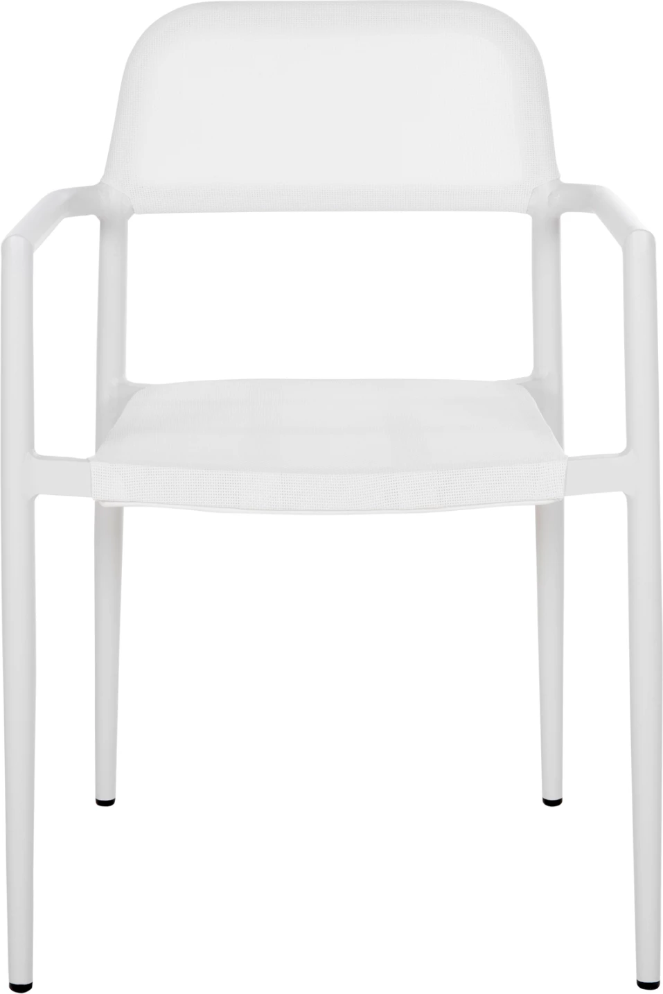 Aluminijast stol RONNY FH5998.02, belo ogrodje in bel textilene, 53x51x80 cm