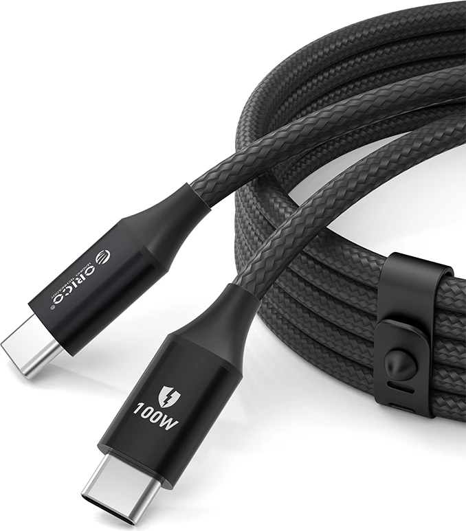 Kabel USB-C na USB-C, 1 m, 100 W, 5 A, črn Orico CDX