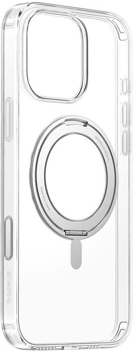 Prozoren ovitek z magnetnim obročem in stojalom Baseus SkyRing 360° za iPhone 16 Pro, MagSafe