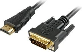Kablu HDMI v DVI-D Sharkoon, 5 m, črn