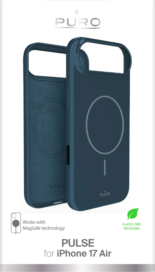 Ovitek za telefon Puro Pulse za iPhone 17 Air, polikarbonat, MagSafe, turkizna