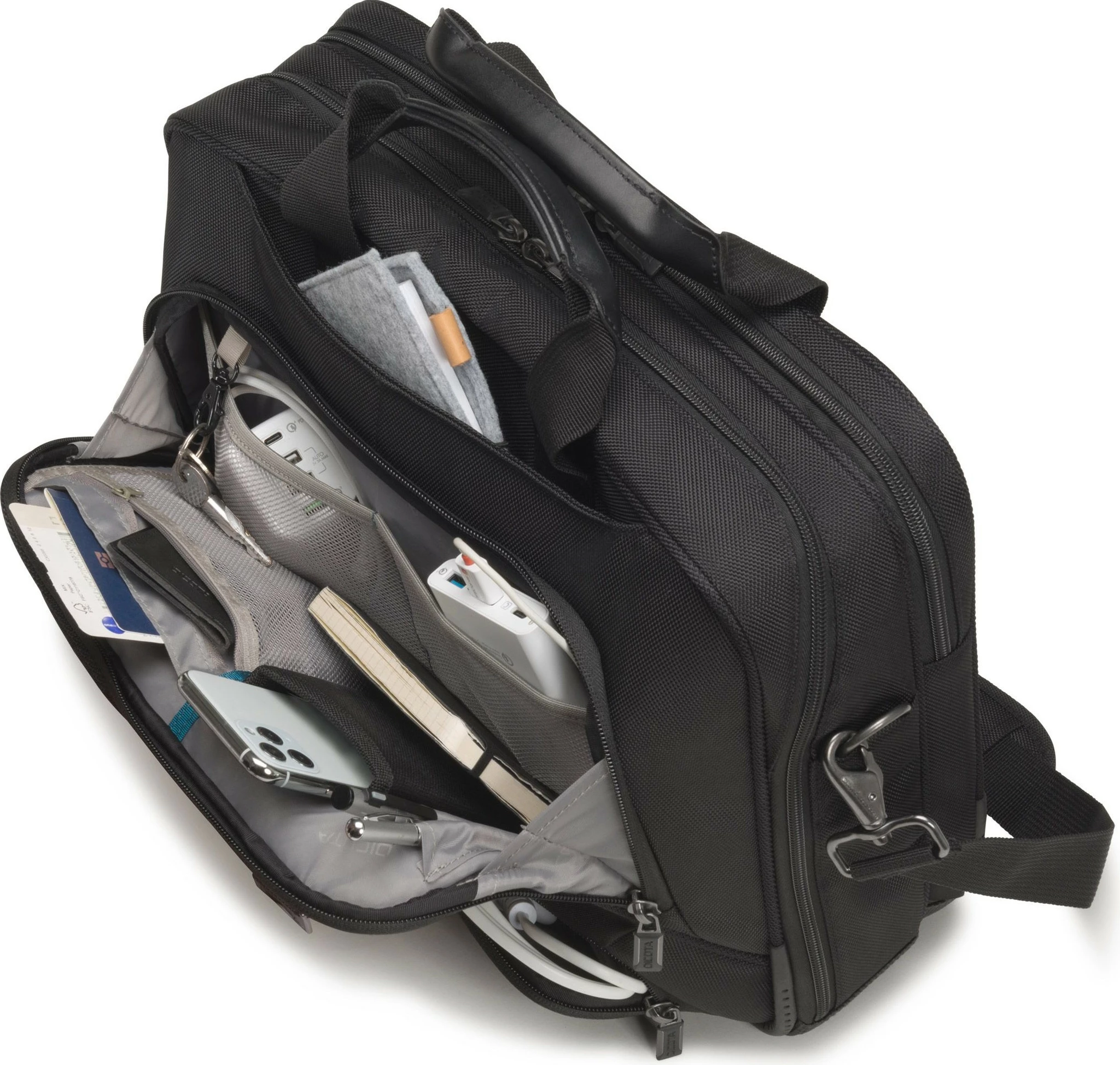 Torba toploader Eco Top Traveller PRO DICOTA, 35,8 cm (14,1"), črna