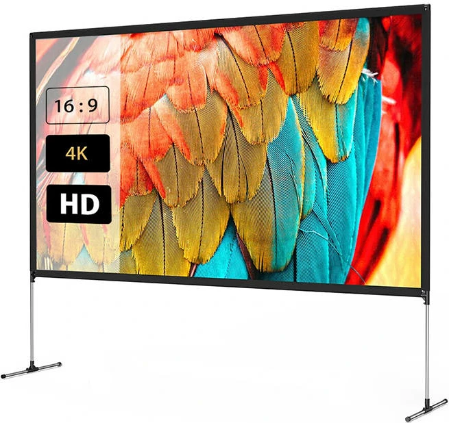 Prenosni zaslon za projektor BlitzWolf BW-VS6, 80-palčni, 4K, s stojalom, bel