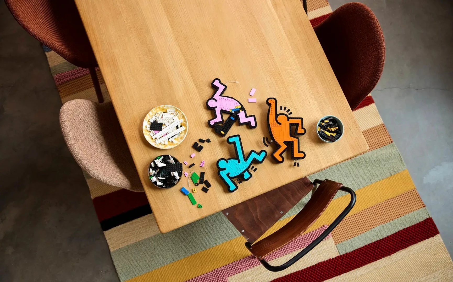 Umetniški set Dancing Figures, LEGO ART Keith Haring 31216, za odrasle, večbarven