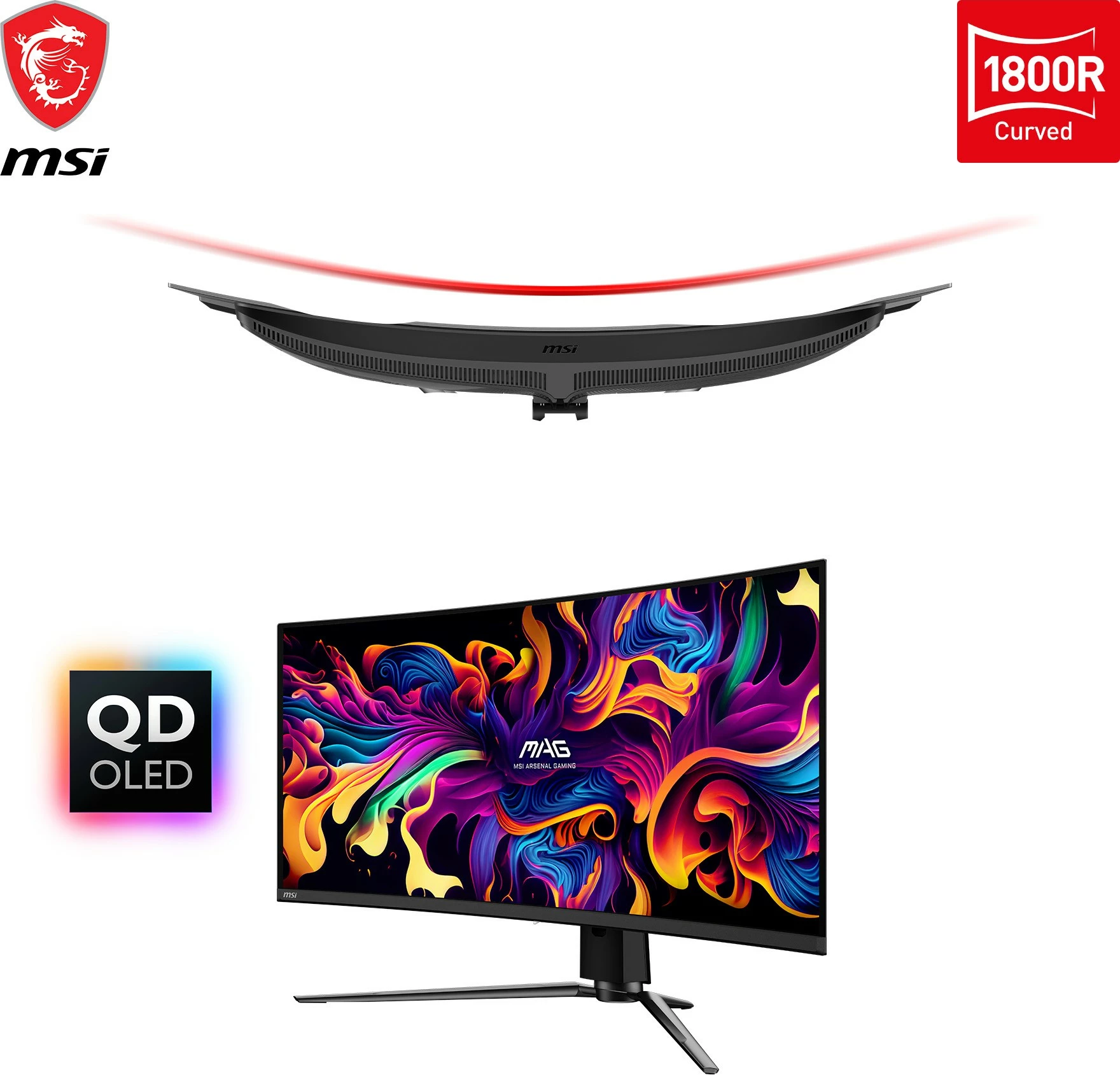 Igralni monitor 34,18" UWQHD OLED, 175 Hz — MSI MAG 341CQPDE