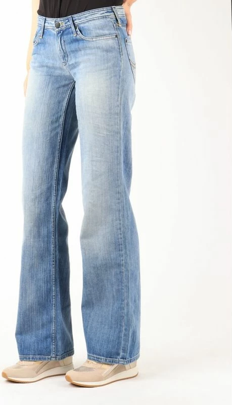 Ravne jeans hlače za ženske Lee, modre
