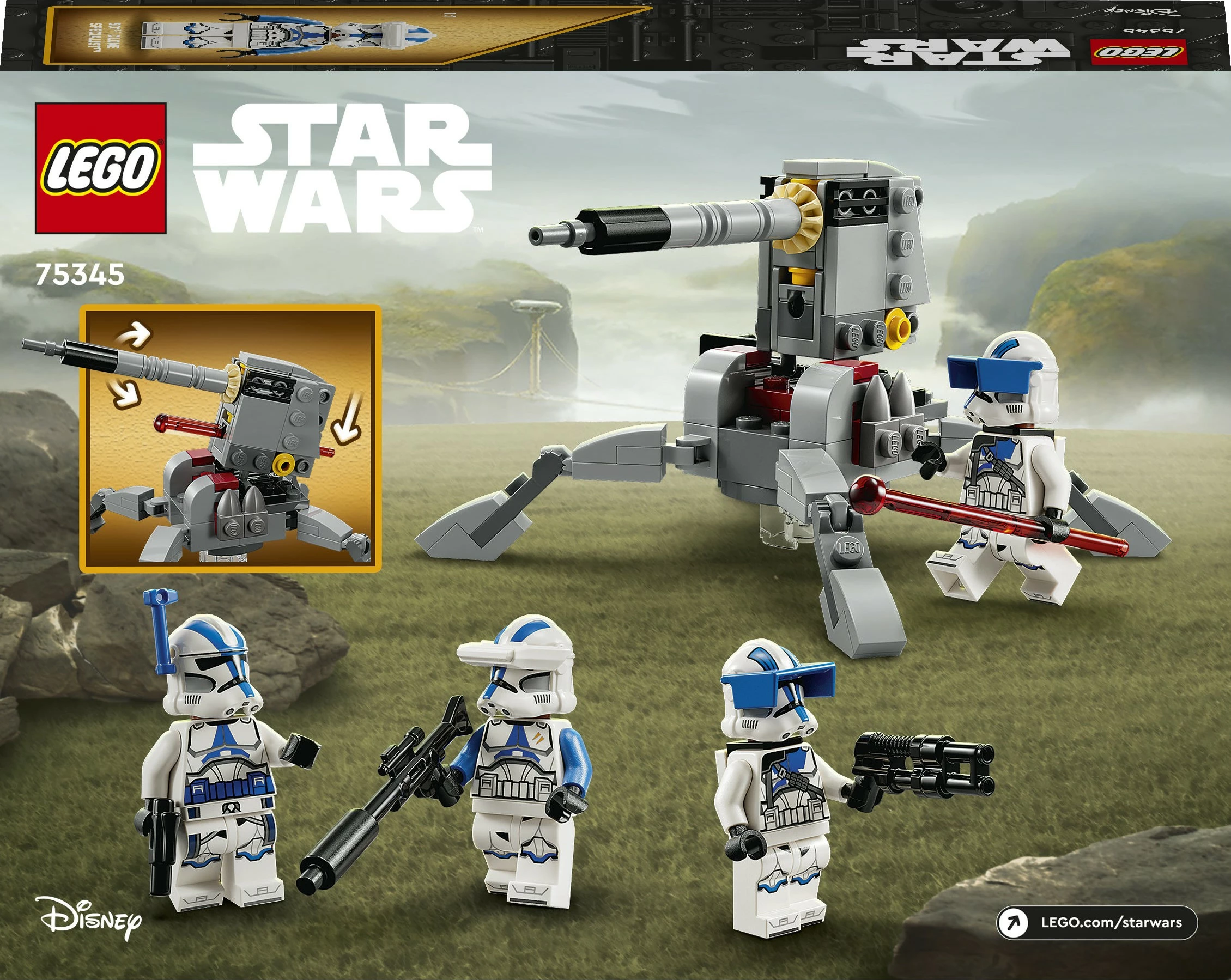 Set za gradnjo 501st Clone Troopers LEGO Star Wars, 119 kosov, večbarven