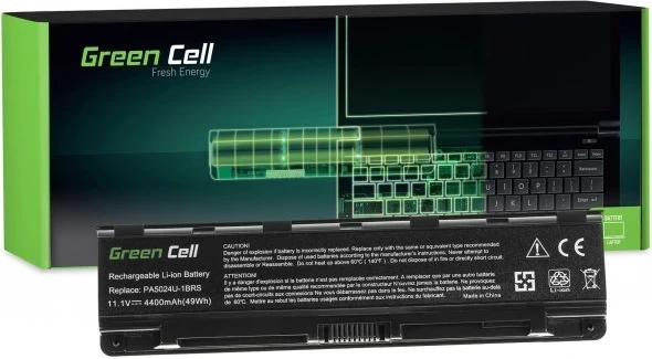 Baterija za prenosnik Green Cell TS13, 4400 mAh, črna