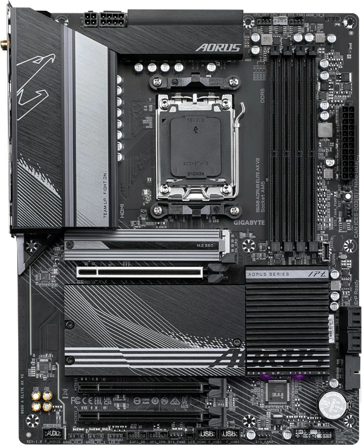 Matična plošča Gigabyte B650 AORUS ELITE AX V2, Socket AM5, DDR5, Wi‑Fi 6E, 2.5GbE LAN