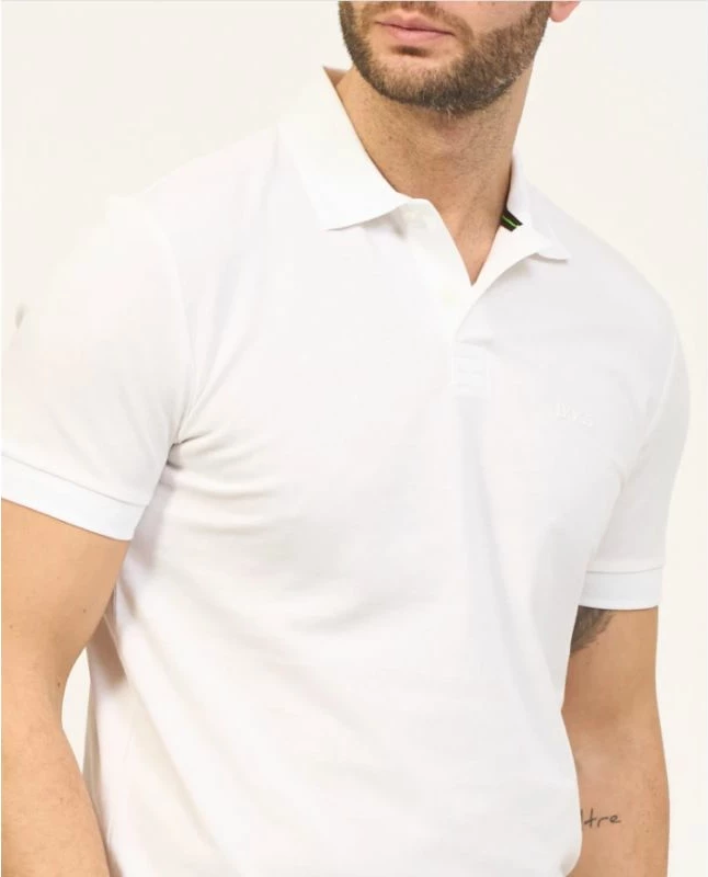 Polo majica Boss za moške, bela