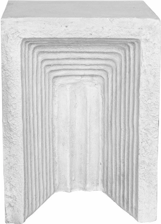 Stranska mizica Gate, cementne barve, 34x34x47